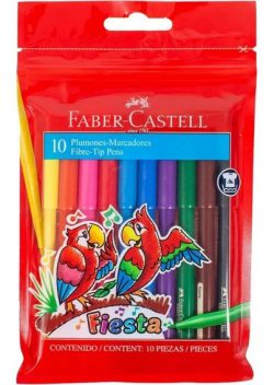 FIBRAS FABER X 10 COLORES