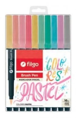 FIBRAS FILGO - PUNTA PINCEL - COLORES PASTELES