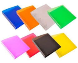 CARPETAS POLIPROPILENO - COLORES SURTIDOS - 3 AROS - TAMAÑO CARTA