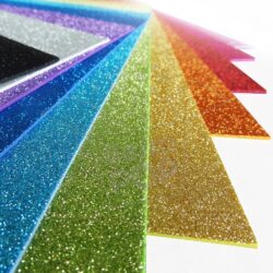 GOMA EVA CON GLITER - COLORES VARIOS