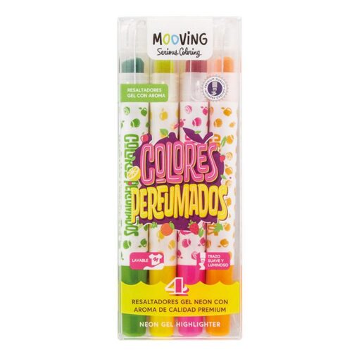 RESALTADOR GEL CON AROMA - 4 UNIDADES - MOOVING