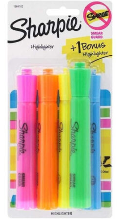 RESALTADORES SHARPIE REDONDO X 5 UNIDADES